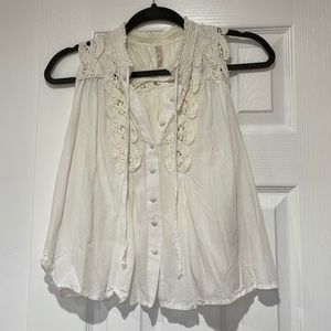 Free People White Lace Blouse, size small